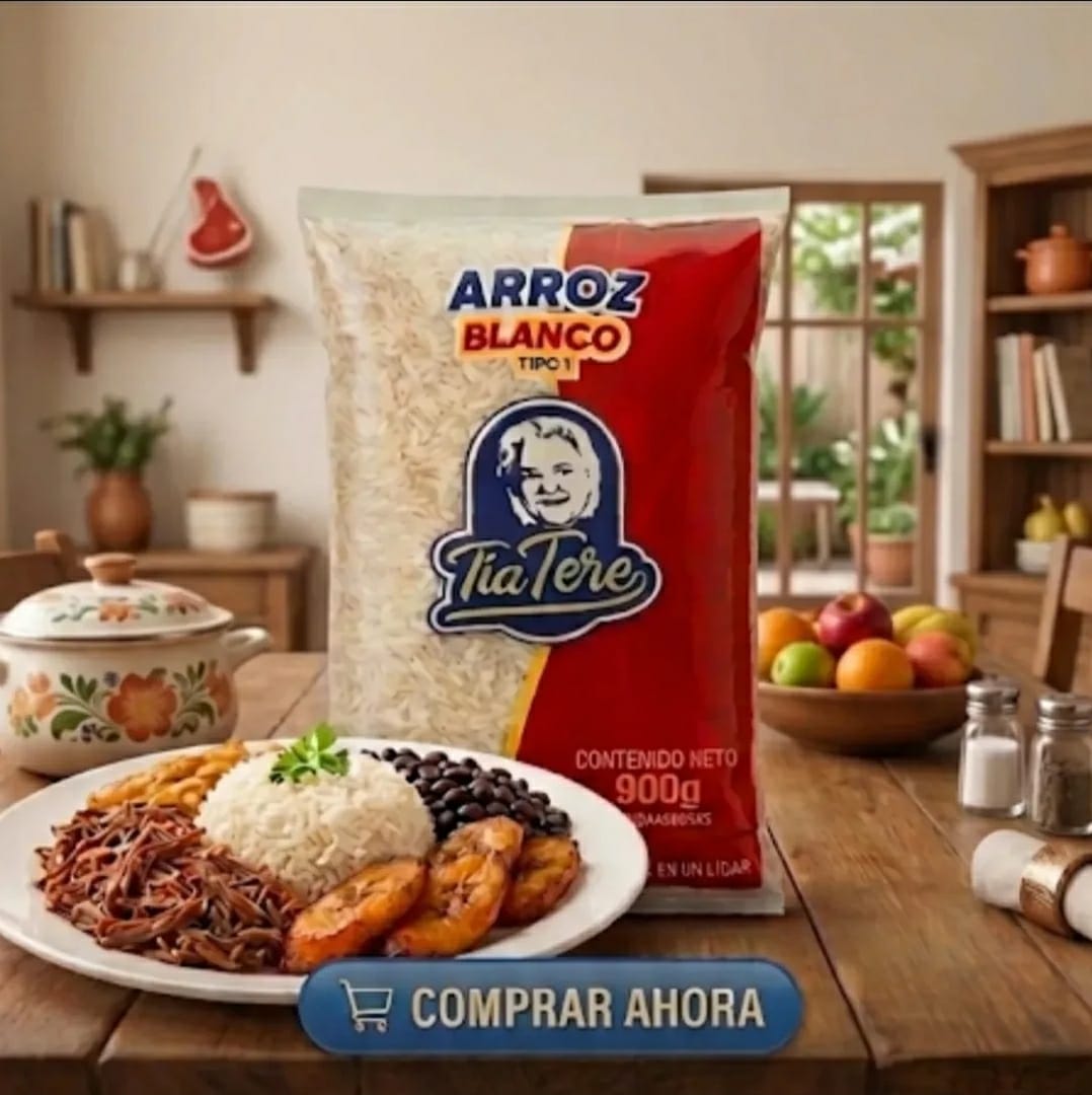 Presentación Comercial Arroz Tía Tere 900g
